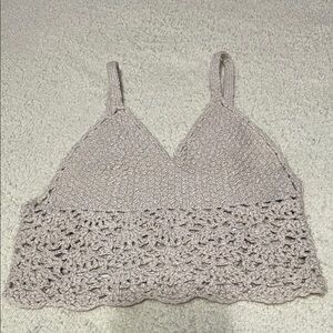 Elegant cream Crochet Women's Top